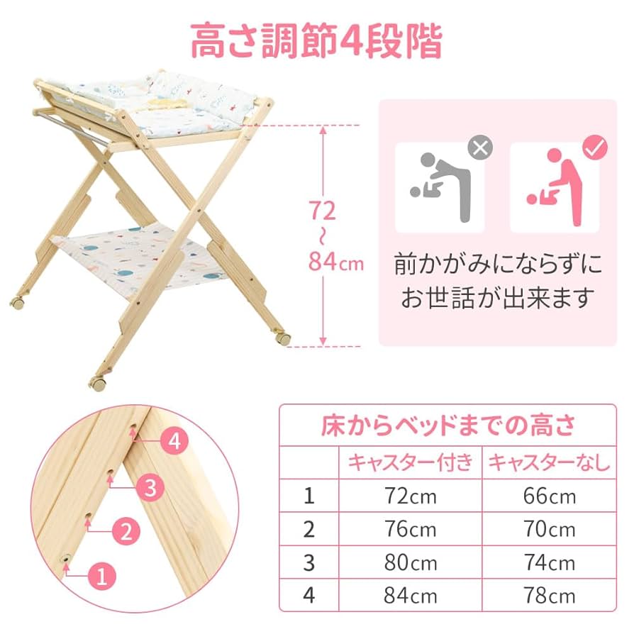 ホワイト 木製 ベビーベッド おむつ替え台 付き 61VmthxanlL._UF894,1000_QL80_.jpg